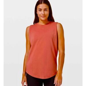 Lululemon Brunswick Muscle Tank Brier Rose Coral Plus Size 16 Cotton Muscle Tank